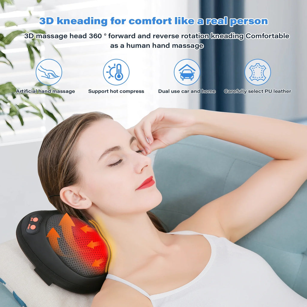 InstaRelief Heated Neck Massage Pillow